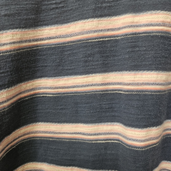 Chaps womens striped t-shirt size 2XL. Blue, pink, and white. - Picture 2 of 9